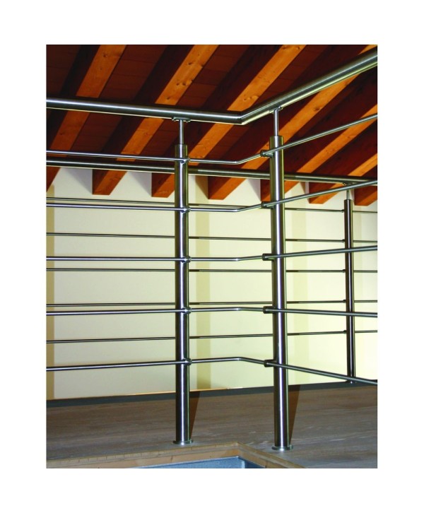 8030 Baranda esquinera de acero inox