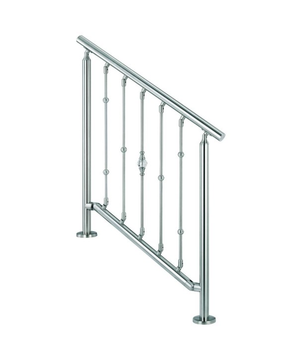 8051 Barandilla con diversos barrotes de cristal Swarovski de acero inox