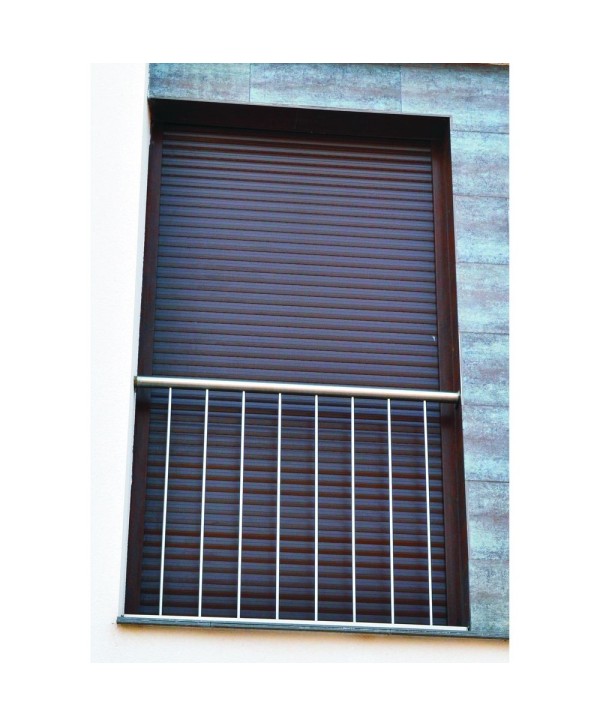 8066 Balcon sencillo con pasamanos y barras en vertical de acero inox
