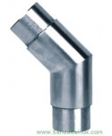 Conector de tubos redondos a 135º de acero inox satinado 613-INOX