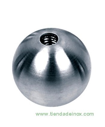 Bola de acero inoxidable satinado con rosca métrica ciega 741-INOX