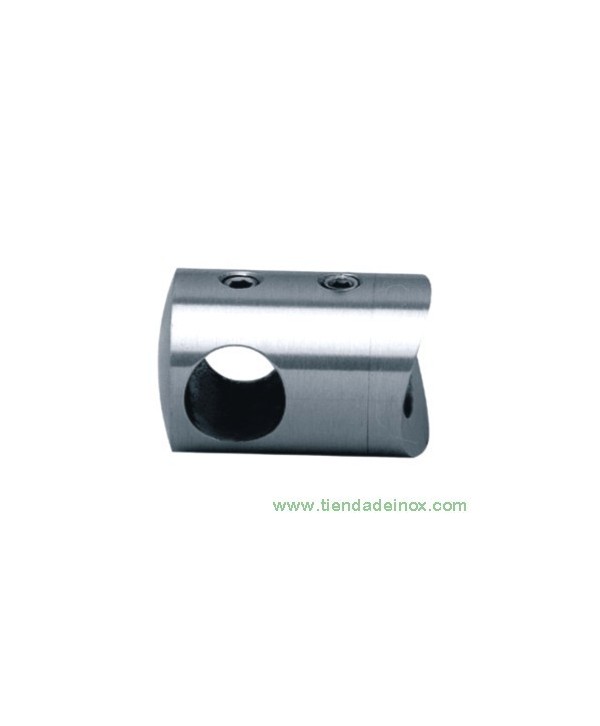 Soporte agujero pasante acero inox satinado para acoplar en tubo redondo 770-INOX
