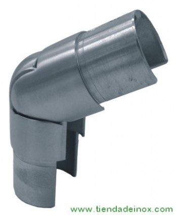 Conector regulable para tubo abierto de acero inoxidable satinado 857-INOX