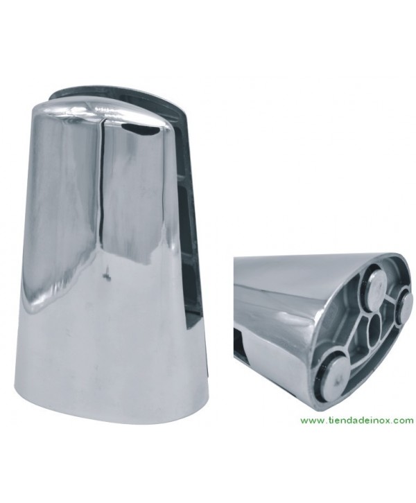 2892-INOX Soporte de suelo en acero inoxidable para sujetar vidrio de baranda o balcón