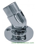 Soporte regulable para postes y tubos de acero inox pulido espejo 2554-INOX