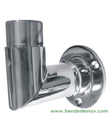 Soporte lateral para poste de acero inoxidable pulido espejo 2555-INOX