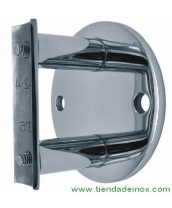 Soporte para poste o tubo lateral en acero inoxidable pulido espejo 2556-INOX