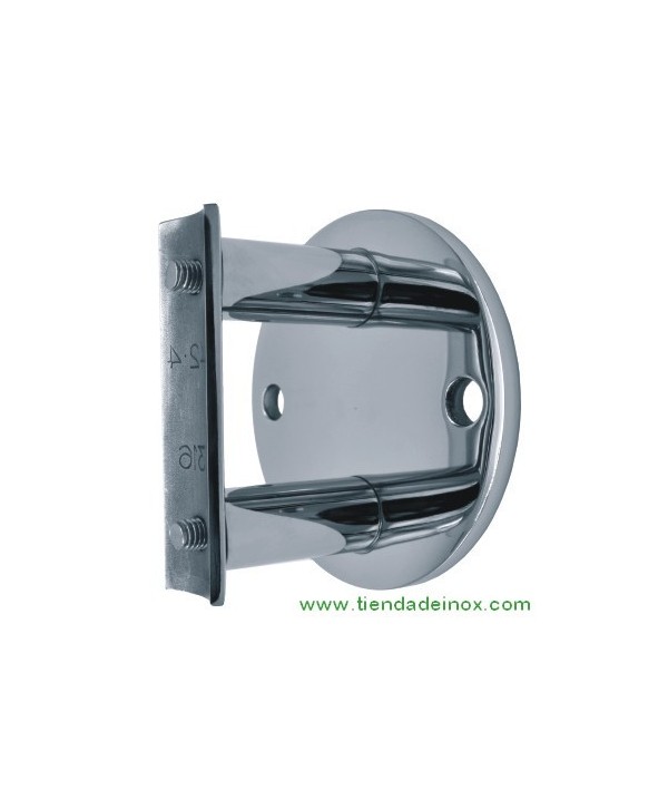 Soporte para poste o tubo lateral en acero inoxidable pulido espejo 2556-INOX