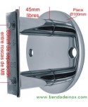 Medida soporte para poste o tubo lateral en acero inoxidable pulido espejo 2556-INOX