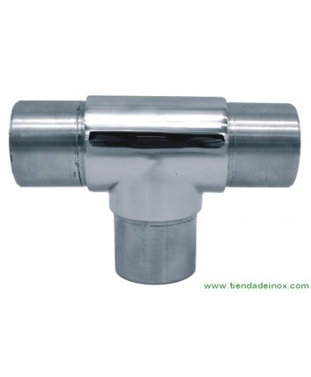 T de acero inoxidable pulido espejo para conectar tubos a 90º 2614-INOX