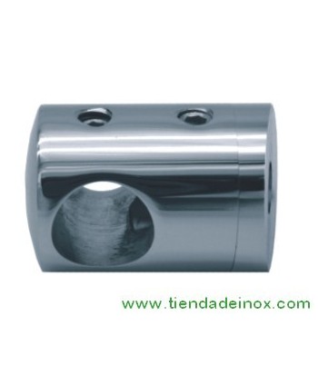 Soporte acero inox espejo con agujero pasante y base plana 2772-INOX