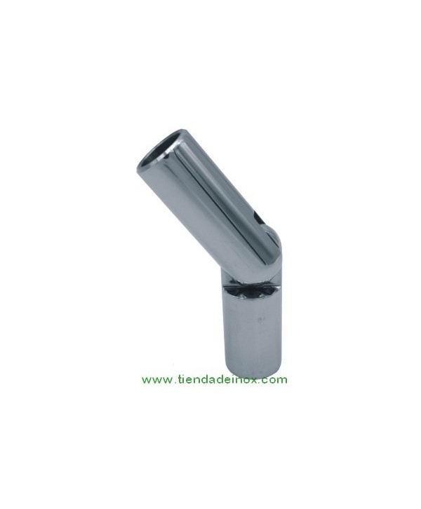 Conector regulable de acero inox pulido espejo para unir dos barras 2778-INOX