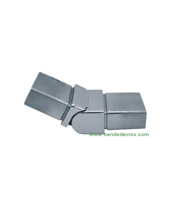 Conector regulable rectangular de acero inoxidable pulido espejo 2832-INOX-R