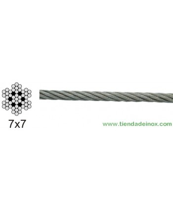 Cable de acero inoxidable para tensores de barandas, escaleras y balcones 356-INOX