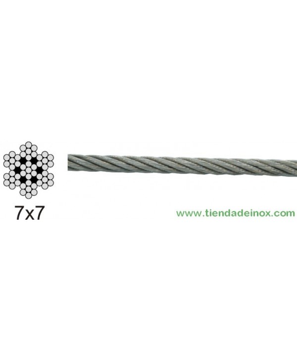 Tensor y tuerca para cable de acero inox satinado 792-INOX - Forja