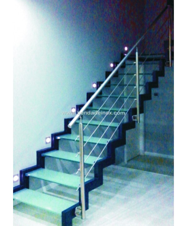 Barandillas de acero inoxidable AISI 304 para escaleras de