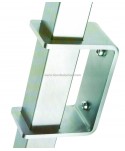 Soporte lateral acero inox pulido espejo para soldar tubo o poste 2821-INOX
