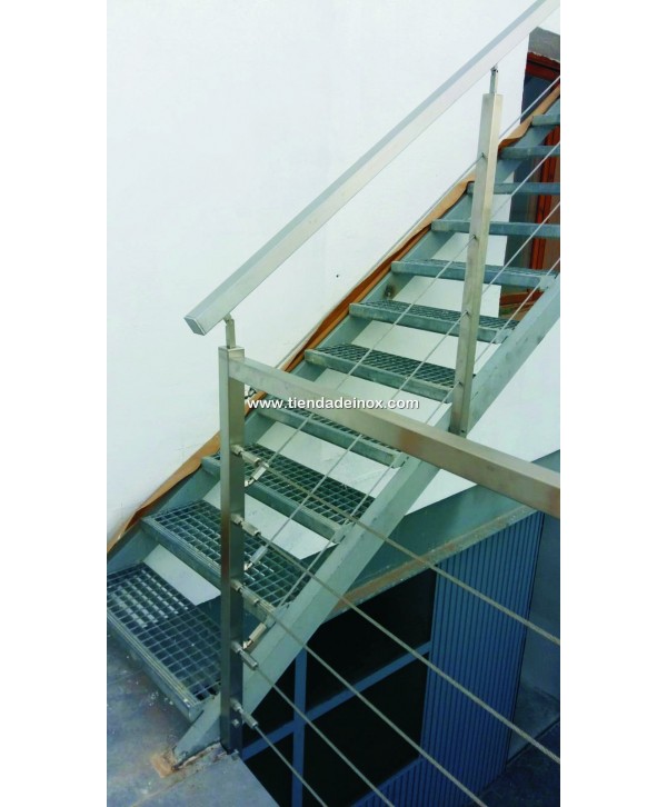 Pasamanos de barandilla de cable de alambre de diseño de escalera